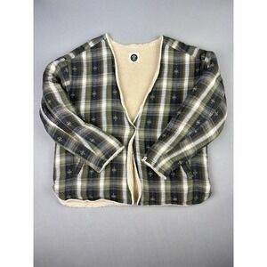 BSBEE‎ Women's S Calamigos Sherpa Lined Plaid Kimono Jacket Cabincore